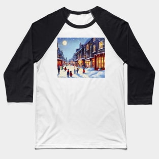 Christmas in old town London - Scene 5 Baseball T-Shirt